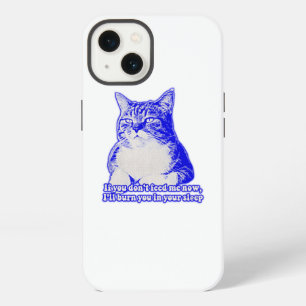 Angry cat meme for cat lovers and cat owners iPhone 13 case