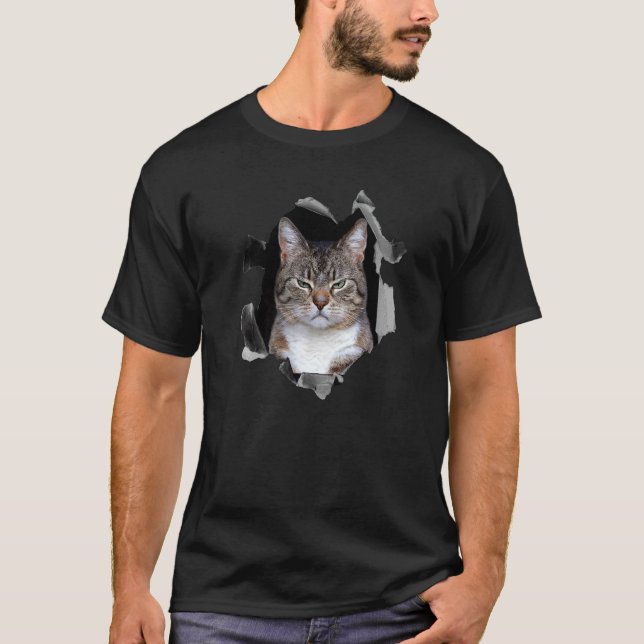 Angry cat meme grumpy T-Shirt (Front)