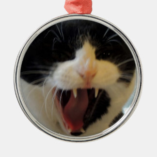Angry Cat Metal Tree Decoration