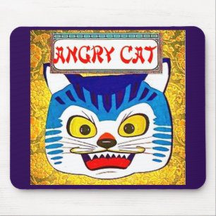 Angry Cat Mouse Pad