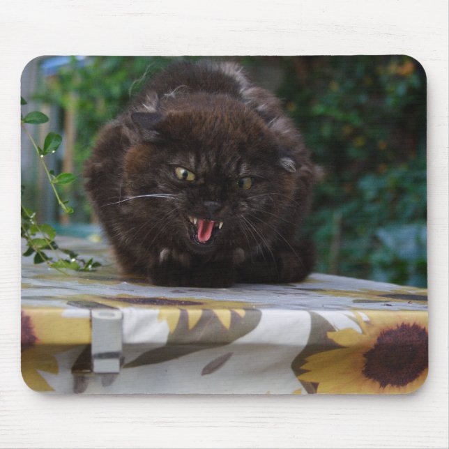 Angry Cat Mouse Pad (Front)