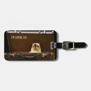 Angry Cat Personalised Luggage TAG Funny Custom 3