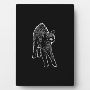 Angry cat plaque