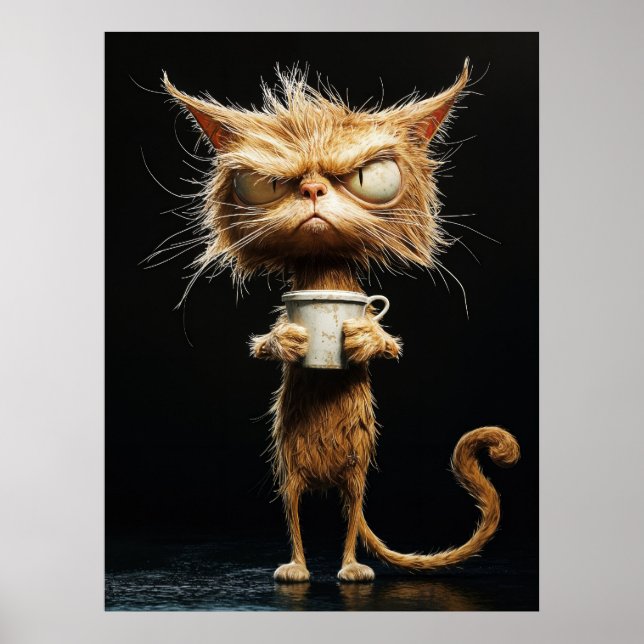 Angry Cat Poster (Front)
