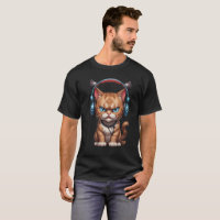angry cat with headphones cute funny angry cat
