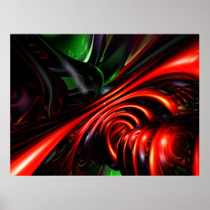 Angry Clown Abstract Poster