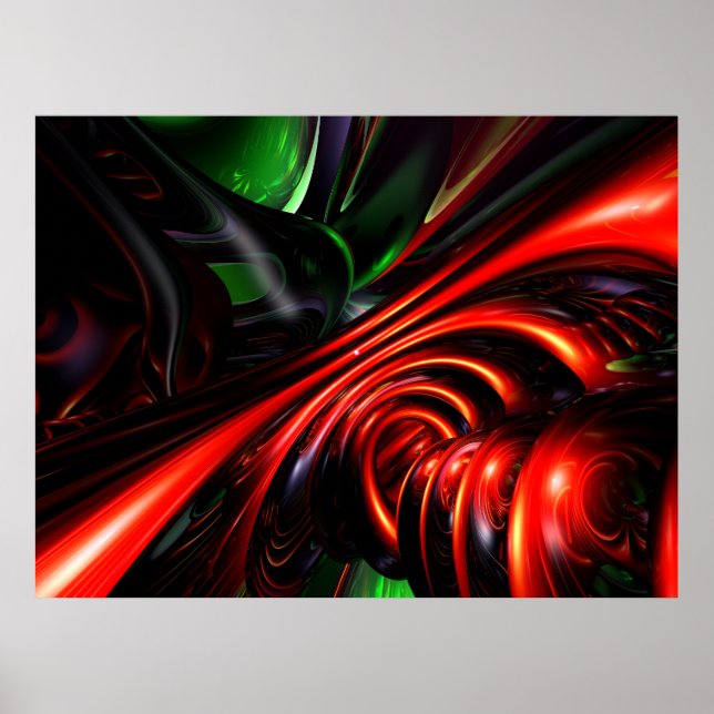 Angry Clown Abstract Poster (Front)