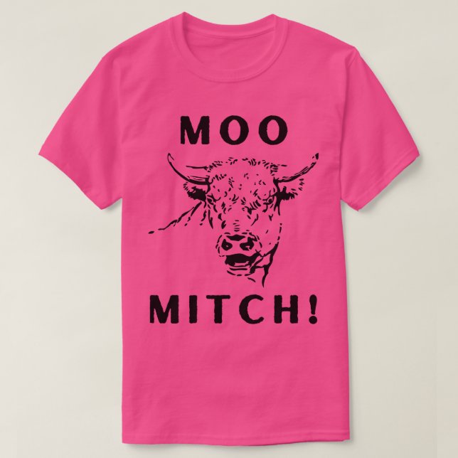 Angry Cow Moo Mitch T-Shirt (Design Front)