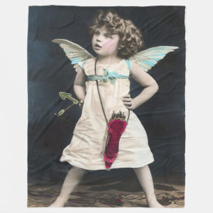 Angry Cupid Fleece Blanket