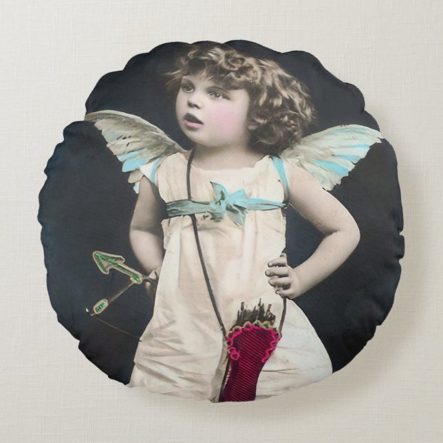 Angry Cupid Round Cushion (Front)