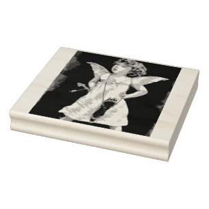 Angry Cupid Rubber Stamp