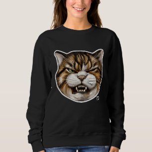 Angry cute Cat With Bad Mood   1 Sweatshirt