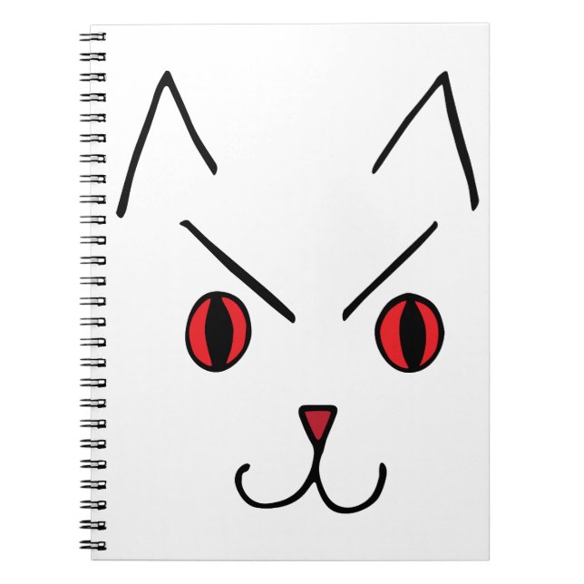 Angry Demon Cat Notebook (Front)