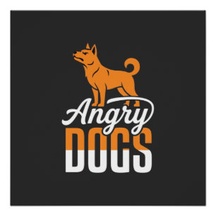 Angry Dogs Vector Mascot Poster
