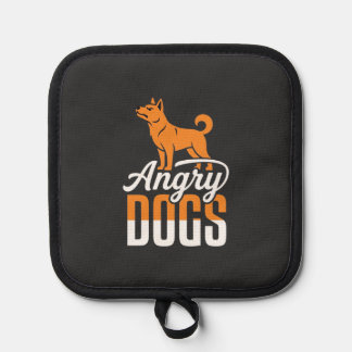 Angry Dogs Vector Mascot Pot Holder