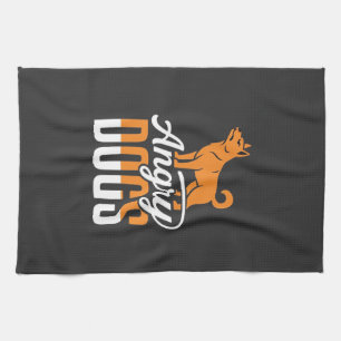 Angry Dogs Vector Mascot Tea Towel