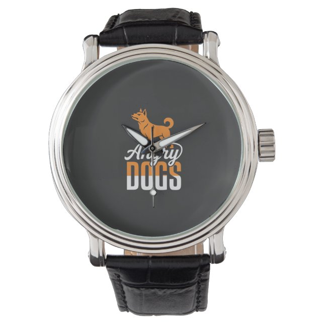 Angry Dogs Vector Mascot Watch (Front)