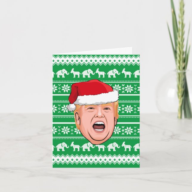 Angry Donald Trump Christmas Card (Front)