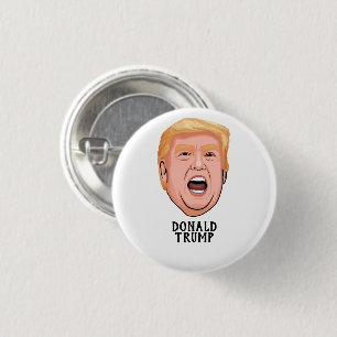 ANGRY DONALD TRUMP CUSTOM 3 CM ROUND BADGE