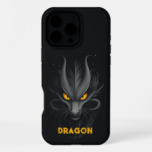 Angry Dragon Black iPhone Case (Back)
