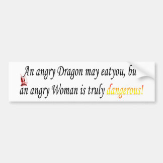 angry dragon bumper sticker
