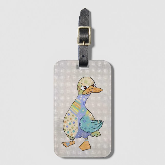 angry duck   luggage tag (Front Vertical)
