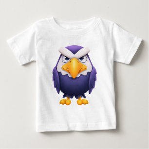 Angry Eagle Mascot – Fierce Purple cute Bird Kids Baby T-Shirt