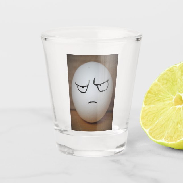 Angry Egg Shot Glass (Front)