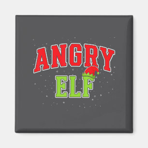 Angry Elf Christmas Family Matching Group Xmas  Magnet