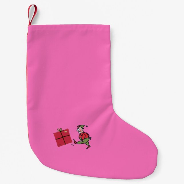 Angry Elf Christmas stocking small (Front)