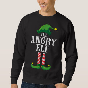 Angry Elf Matching Family Christmas Party Sweatshirt