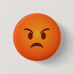Angry Emoji 3 Cm Round Badge