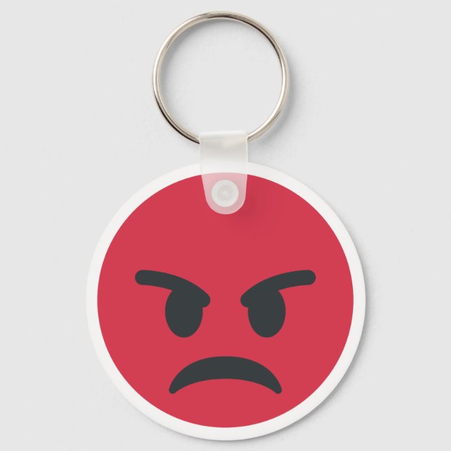 Angry Emoji Key Ring (Front)