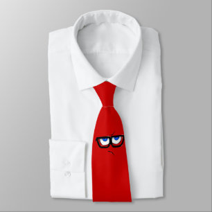 Angry emoji red tie