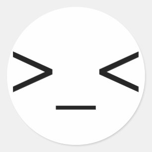 >_< Angry Emoticon Stickers