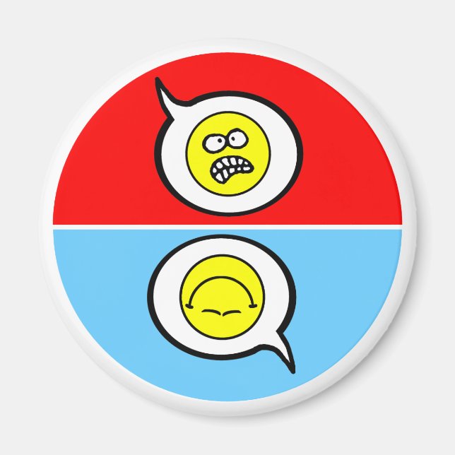 Angry Face Clean Dirty Dishwasher Magnet (Front)