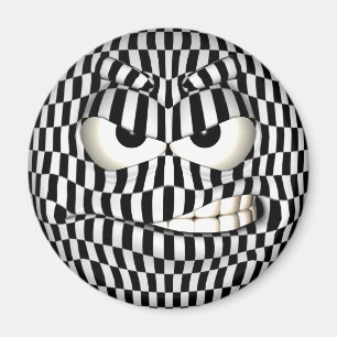 Angry Face Emoticon Magnet