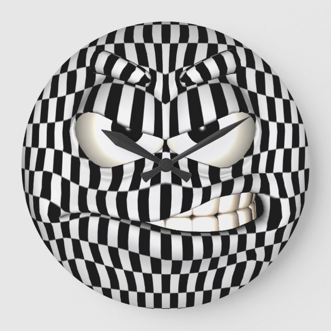 Angry Face Large Clock (Front)