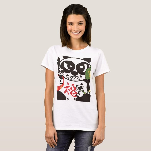 Angry Face Panda God  T-Shirt (Front Full)
