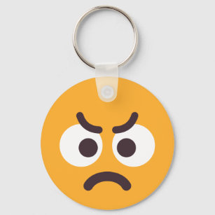 Angry Face Passive Aggressive Custom Colours Emoji Key Ring