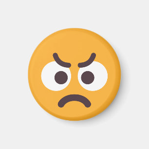 Angry Face Passive Aggressive Custom Colours Emoji Magnet