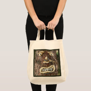 Angry Face Tree Halloween Tote Bag