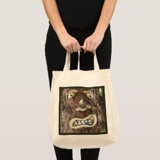Angry Face Tree Halloween Tote Bag