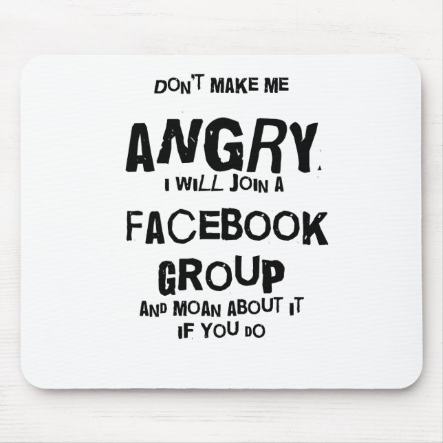 angry facebook mouse pad (Front)