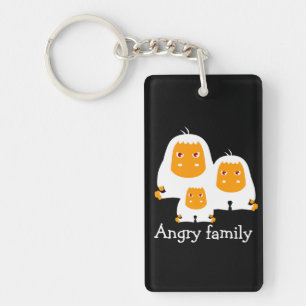 Angry family Monkeys design Key Ring