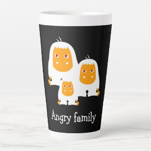 Angry family Monkeys design Latte Mug