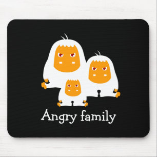 Angry family Monkeys design Mouse Pad
