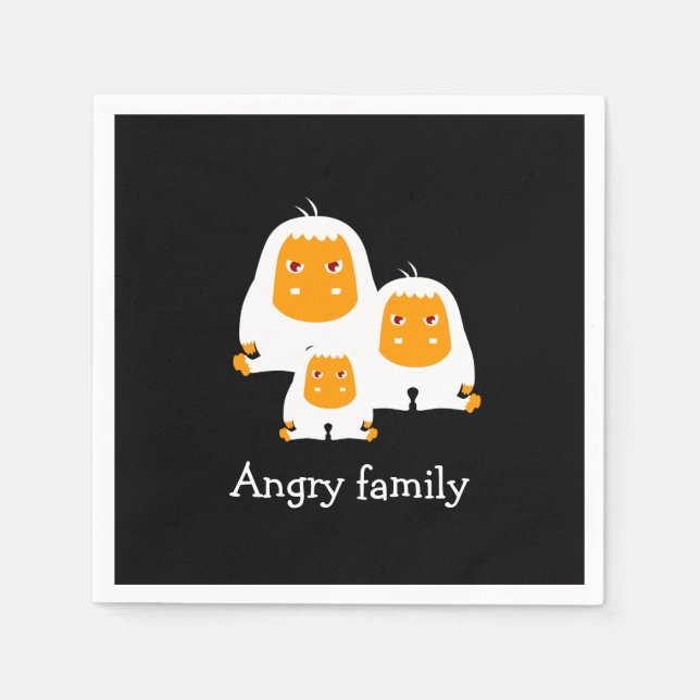 Angry family Monkeys design T-Shirt Bath Mat Napkin (Front)
