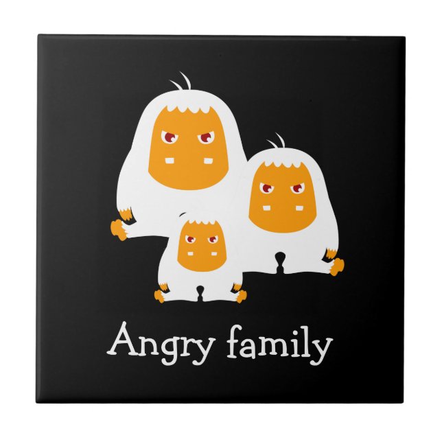 Angry family Monkeys design T-Shirt Bath Mat Tile (Front)