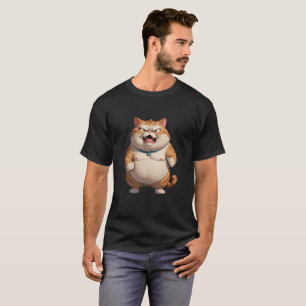 Angry fat cat cute funny angry cat T-Shirt